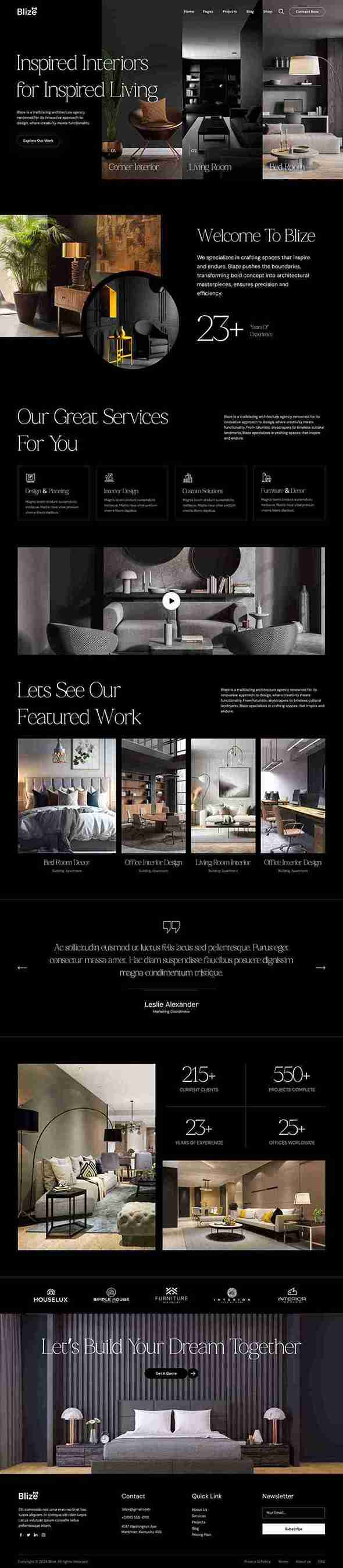 Classic Interior Design Dark